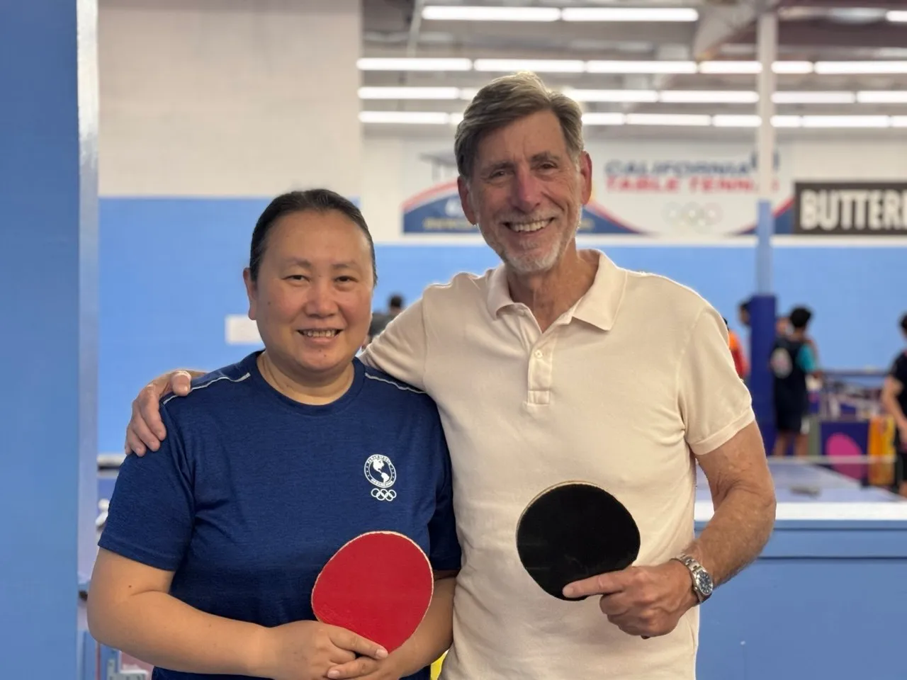 Gao Jun at California Table Tennis in Rosemead.